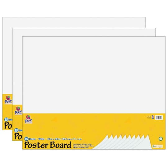 4 Packs: 3 Packs 10 ct. (120 total) UCreate&#xAE; White 22&#x22; x 28&#x22; Poster Board